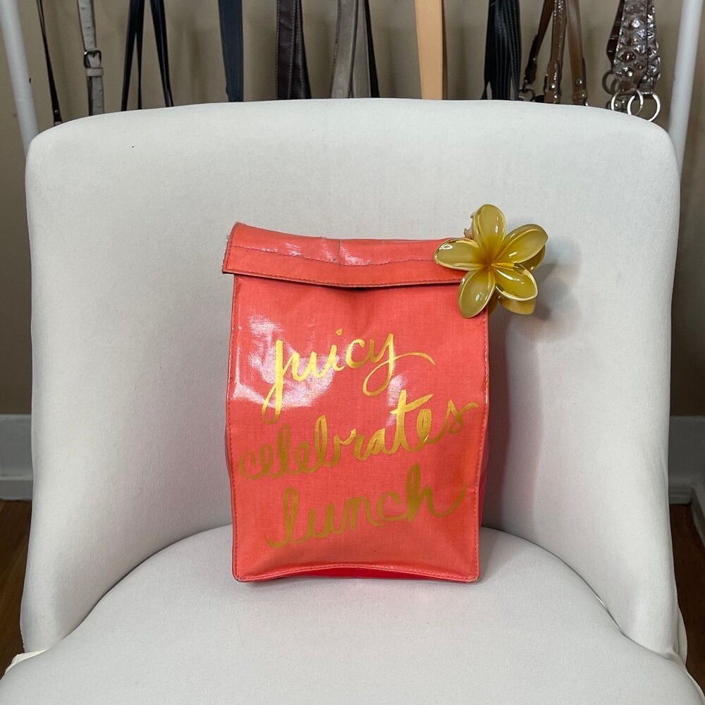 Juicy Couture Y2K Vintage Black Label Juicy Celebrates Lunch Insulated Lunch Bag